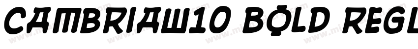 CambriaW10 Bold Regular字体转换